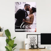 の結婚写真（名前と日付） ポスター (ホームオフィス)