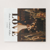 の結婚写真Newlyweds Keepsake ジグソーパズル (横)