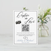 の結婚写真QRサイン エンクロージャーカード (スタンド正面)