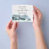 の結婚冬のワンダーランド予算は日付を保存 チラシ (手)