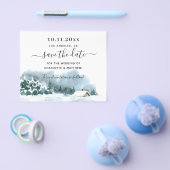 の結婚冬のワンダーランド予算は日付を保存 チラシ (シングル)