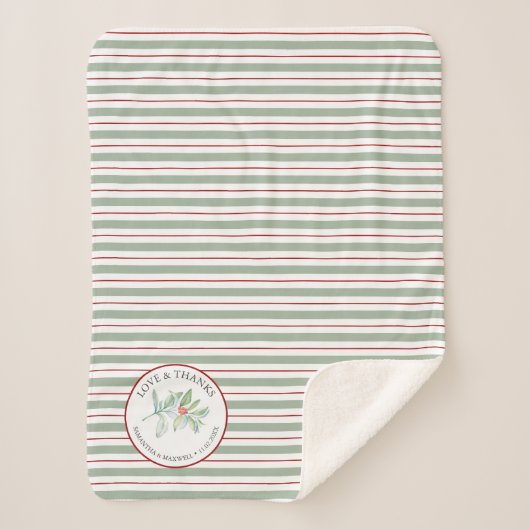 の結婚冬季結婚式の毛布 シェルパブランケット (正面)