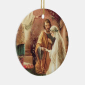の結婚初めてのクリスマスカトリック陶磁器オーナメント セラミックオーナメント (右)