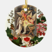 の結婚初めてのクリスマスカトリック陶磁器オーナメント セラミックオーナメント (正面)