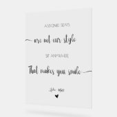 の結婚割り当てられた席は我々のスタイルではない アクリルサイン (傾斜)