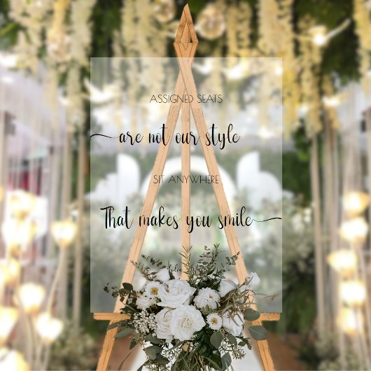 の結婚割り当てられた席は我々のスタイルではない アクリルサイン
