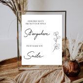の結婚割り当てられた席は我々のスタイルではない 台座サイン