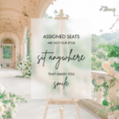 の結婚割り当て席なし、どこにでも着席 アクリルサイン