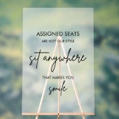 の結婚割り当て席なし、どこにでも着席 アクリルサイン (ニュートラル)