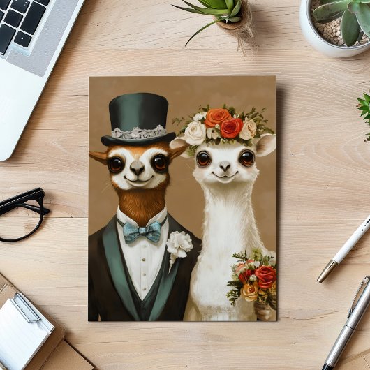 の結婚動物のカップル 招待状