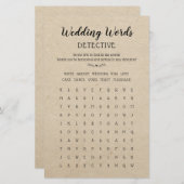 の結婚単語Search Table Game書道素朴 (正面/裏面)