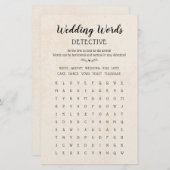 の結婚単語Search Table Game書道素朴 (正面/裏面)