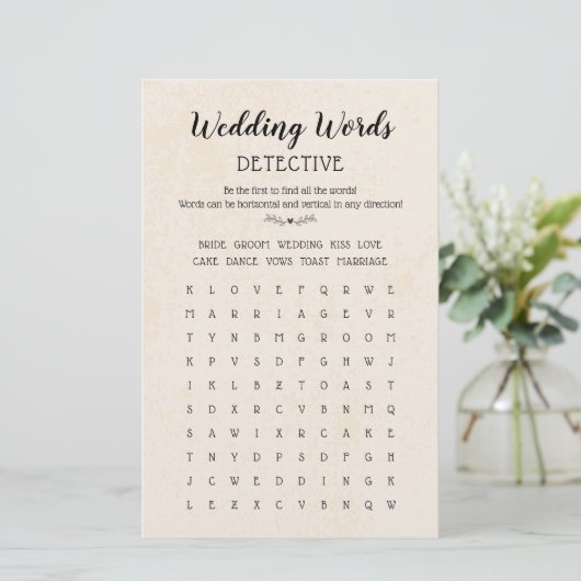 の結婚単語Search Table Game書道素朴 (スタンド正面)