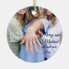 の結婚友人の結婚式の日 セラミックオーナメント