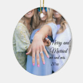 の結婚友人の結婚式の日 セラミックオーナメント (左)