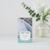 の結婚名刺{ティール(緑がかった色)} 名刺 (スタンド正面)