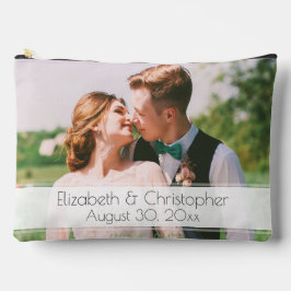 の結婚名前と日付の写真 アクセサリーポーチ