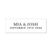 の結婚名前と日付 セルフインキングスタンプ (デザイン)