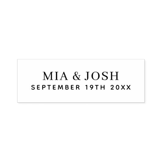 の結婚名前と日付 セルフインキングスタンプ (デザイン)