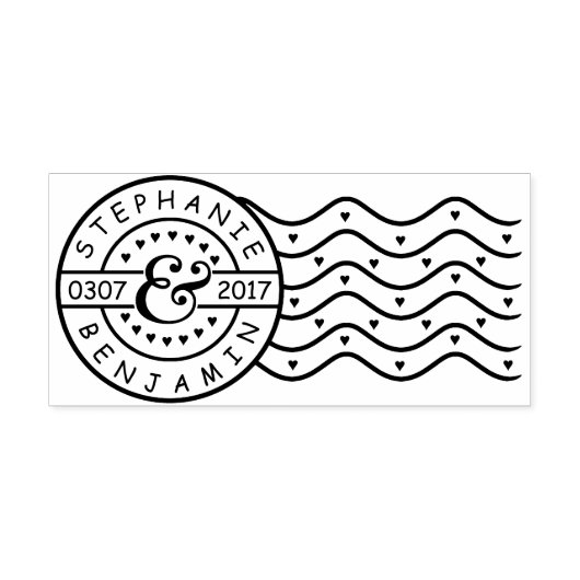 の結婚名救パーソナライズされた付 ラバースタンプ (インプリント)