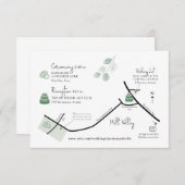 の結婚地図カスタムデザイン エンクロージャーカード (正面/裏面)