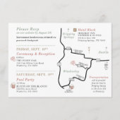 の結婚地図カード – FOR LAUREN エンクロージャーカード (正面)