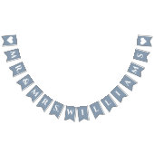 の結婚埃っぽいブルーさんミセス8文字の名前のシンプル バンティングフラッグ (全)