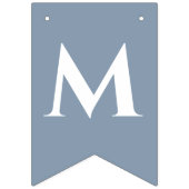 の結婚埃っぽいブルーさんミセス8文字の名前のシンプル バンティングフラッグ (第2の旗)