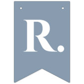 の結婚埃っぽいブルーさんミセス8文字の名前のシンプル バンティングフラッグ (第3の旗)