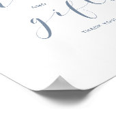 の結婚埃っぽい青と灰色の水の色のカードのギフト ポスター (角)