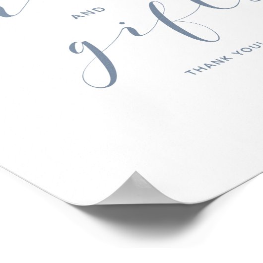 の結婚埃っぽい青と灰色の水の色のカードのギフト ポスター (角)