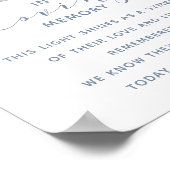 の結婚埃っぽい青と灰色の水色のメモリ ポスター (角)