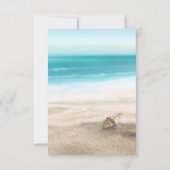 の結婚場所台番号夏ビーチヒトデ サンキューカード (裏面)