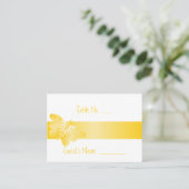 の結婚場所設定カードイエローバタフライ プレイスカード (スタンド正面)