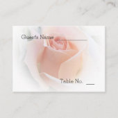 の結婚場所設定カードピーチピンクローズブド プレイスカード (正面)