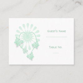 の結婚場所設定カードペパーミント蝶 プレイスカード