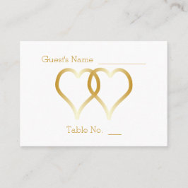 の結婚場所設定カード金ゴールドハート プレイスカード