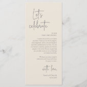 の結婚場所設定ディナーパーティーサンキューカード プログラム (正面)