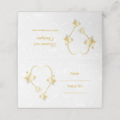 の結婚場所設定金ゴールドハート蝶 プレイスカード (外部開封)