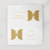の結婚場所設定金ゴールド蝶ハートデザイン プレイスカード (外部開封)