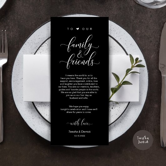 の結婚場所設定Thank You Classy Cardモダン. プログラム