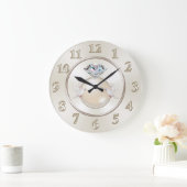 の結婚壁時計、愛の鳥、ダイヤモンドと真珠 ラージ壁時計 (ホーム)