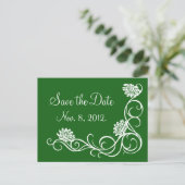 の結婚多肉日付ポストカードを保存 案内ポストカード (スタンド正面)