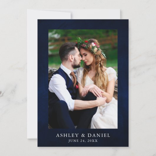 の結婚天月の星ライトフローラ写真 招待状 (裏面)