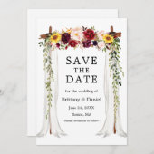 の結婚天蓋アーチ水の色の混合フローラ セーブザデート (正面/裏面)