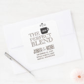 の結婚婚約コーヒー茶好み スクエアシール (封筒)