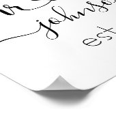 の結婚婚約ハートミセス・ネームパーソナライズされた ポスター (角)