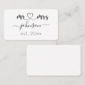 の結婚婚約ハートミセス・ネームパーソナライズされた 名刺 (正面/裏面)