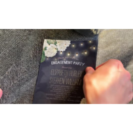 の結婚婚約パーティアジサイのストリングライト 招待状