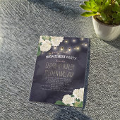 の結婚婚約パーティアジサイのストリングライト 招待状